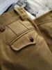 Pantaloni maschili adatti al brango francese in stile militare francese in stile hbt dritta tessuto di grandi tasche grandi tasche per un lavoro casual da lavoro sciolto