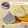 Bento Boxes 860ML ins Watermelon Shape Lunch Box Division Microwave Heating Cute Cartoon Student Bento Box with Cover Food Storage Container