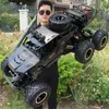 電気/RCカー1 8 46cmビッグサイズ6ホイール4WD RCカーおもちゃ金属合金ボディリモートコントロール4x4トラック高スピードエレクトリックおもちゃ