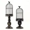 Candle Holders Retro Bird Cage Holder Metal Iron Art Candlestick Luxury Romantic Wedding Party Home Tables Centerpieces Decoration