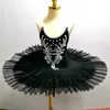 Black Ballet Tutu Skirt For Childrens Swan Lake Costumes Kids Belly Dance Clothing Stage Performance Dress 240426