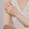 Real S925 Silver Opal Armband Women Sunflower Charm Female Shiny 5A Zircon Luxury Jewel Girl Gift Lady Party Banquet 240423
