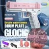 Glock Water Gun Toy Porable Pignon à eau Porte automatique Papet à eau Pignon Toys Electric Burst Water Gun Enfants en extérieur Water Fight