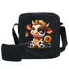 Bag Men Women Canvas Shoulder Cartoon Cow Small Messenger Student Cute Korean Harajuku Unisex Crossbody Bags Phone Purses