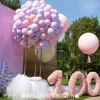 10 tum macaron latex ballong pastell rosa vit färg ballon bröllop fest födelsedag dekoration baby shower dekor (100 st)