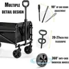 Camping Trolley Foldable Portable Outdoor Pull Rod Shopping Delivery Camp Small Trailer Multitool Beach Picnic car 240420