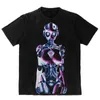 T-shirts masculins 2024 Y2K TOP Gothic Punk Surdimensionné Shirt rétro HARAJUKU Graphique décontracté Streetwear à manches courtes et à manches courtes