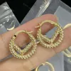 Femmes de boucles d'oreilles Stud Designer Diamond Gold Premium For Mens Hoop Earring F Hoops Brand Lettre Design Slebing Small Taille 2,5 cm Bijoux de mode avec boîte