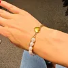 Kubańska łańcuch Pearl Bracelet dla kobiet ręcznie robione ze stali nierdzewnej wisior w zawieszce w zawrotności weselnej Boho Biżuteria Prezenty 240423