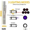 Toys Toys USB Laser LED LED stylo en acier inoxydable Mini rechargeable MTI-Pattern 3 en 1