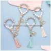 Favor de la fiesta Pulsera de cuentas SILE Hembra Caqueta Key Pendse Muñequera de goma Bangles Anillo de muñe