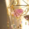 Dekorationen Kristall Wind Chime Hexagon Diamond Prisma Hängende Regenbogen -Chaser -Beleuchtungsfenster Vorhänge Anhänger Home Garden Decor Traumfänger