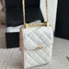 Double Golden Ball Ball Boly Platinum Prawtring Gold Ball Phone Saco Designer Mulheres Bolsa Couro Diamante Clasp Metal Luxo Bolsa Bolsa Bolsa Bolsa de Moda Sacoche