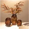 Diğer Sanat ve El Sanatları Vazoları Yaratıcı Deniz Salatalık Cam Vazo Irregar Dekoratif Süsler Oturma Odası Yemek Tablosu Çiçek Ekleme De Dhqzb