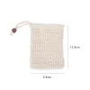 Conjunto 5/4/3pcs sisal hemp saco de bolha de bolhas malha de espuma com cordeiro de cordeiro de cordeiro fã de malha de bolha de bolhas de bolhas de banheiro