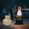 Set Cartoon Kitten Candle Holder Urocza kreskówka Cat Candle Holder na pokój kuchnia łazienka