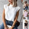 Women's Blouses Shirts Fashion O-neck Short Slve Solid Women Tops And Blouses 2024 Summer Casual Elegant Office Ladies Top Femme Blouse Y240426