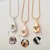 Colliers pendants Pet Photo Urn Collier - Animage des animaux Bijoux - Pettrait Portrait Personnalisation - Cendre des animaux de compagnie - Dog Photo Urn Collier Crémation Jewelrywx