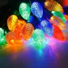 Ljus 25st RGB Färgglad C7 LED -utbytbara nattlampor E12 Släktfast 0,6W ljuslampor för julgrandekorsträngsljus