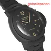 Sports Wrist Watch Panerai Luminor Swiss Watch Mens Mécanique célèbre Luxury Watch Pam00438 Black Ceramic 44mm