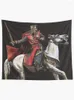 Tapisserier Medieval Knight Tapestry Estetic Room Decor Korean House Decoration Mattor Väggdekoration