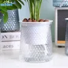 Vasen doppelte Schicht Selbstbewässerung pflanzlicher Topf transparente Plastikblume Vase Automatisch faultroponische Blumenpot -Dekoration