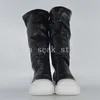 Laarzen owen seak dames schoenen knie hoge luxe trainers winter casual merk mode sneakers sneeuw flats zwart
