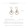 Boucles d'oreilles étalon 2024 Silver à aiguille chaîne d'oreille féminité nette la personnalité du cercle de perle rouge tempérament mondaine