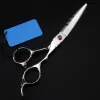 SHARS Professional Japan 440C 5.5 6 '' Lasertråd Hårsax Haircut Scissor Sawtooth Cut Barber Cutting Shears Frisörsax