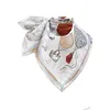 Klasyczny designerski nadruk L jedwabny szalik Elegancki szalik Lady Zalecany do podróży na zewnątrz modny szalik szal szal plisowany łatwy do dopasowania chusta 10a