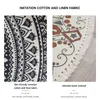 Ręcznie tkany bawełniany dywan retro bohemian okrągły łóżko geometryczne mata podłogowa salon wystrój domu boho mandala dywanik 240423