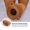 Vases Imitation Rattan Vase Home Decor Artificial Flowers Woven Basket Pot Container Girl Plant