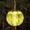 Dekorasyonlar 12inch Güneş Basılı Fener Çin Yuvarlak Lambası Su Geçirmez Naylon LED Işık Açık Bahçe Partisi Dekorasyonu