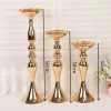 Cougies Golden Boldle Bolllers Sirmaid Flower Stand Decorations de table de mariage Metal Stand Candlestick pour le décor de fête d'anniversaire de mariage