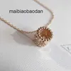 Designer Collana di lusso Vancllf Live Broadcast Versione alta v Famiglia caleidoscopio 18K Diamond rosa in oro rosa piccola catena di colletti in vita selvaggia