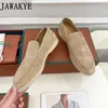 Casual Shoes Kid Suede Spring Summer Walk Loafers Lazy Mules Women Round Toe Slip On Penny Flat Unisexy For Man Woman