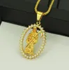 Nouvelle arrivée Halloween Diamond Creué Squelette Portrait Gold Silver Pendant Collier Hip Hop Bijoux Hip Hop Bijoux pour hommes et WOM9254559