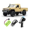 MN82 RC Crawler 1 12 Full Scale Pick Up Truck 24G 4WD Offroad Car Controllable Headlights Remote Control Vehicle Model Kid Toy 240424