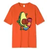 Men's T-Shirts Manufacturing Avocado Jam With Avocado Printed T-Shirts Men Breathable Ts Summer Cotton Tshirt Hip Hop Loose Oversized T-Shirt Y240429