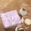 Ljus 100st Custom Stamp Blank Tissue Craft Paper Material Kit Personlig logotyp Flower Boutique Tyg Vin Ljus Cupcake Packing Wrap