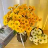 Fleurs décoratives simulation en gros bouquet de tournesol marguerite de marguerite décoration de maison sauvage chrysanthemum saut orchidée petite soie fraîche