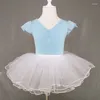 Fille robe enfants filles vêtements costume de danse ballet tutu robe gaine backless pliss de la princesse en maille