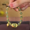 Natural Hetian Jade Square Sugar Lotus Bracelet Exquisite Elegant Sexy Young Girls Selling Fashion Luxury Fine Jewelry 240428