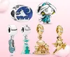 925 Sterling Silver Latin Princess Dress Dange Charm Europese kralen met originele doos Fit kettingarmband Charms Sieraden Diy Making8699293