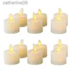 Bougies 4 ou 6 bougies émouvantes sans flamme avec télécommande Mariage d'église de Noël réaliste fausse bougie électronique LED Wedding D240429
