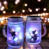 Dekorationer Solar Mason Jar Light Waterproof Fairy Firefly Jar Lids Lamp för Holiday Party Christmas Patio Lawn Garden Decor Lighting
