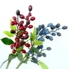 Fleurs décoratives Branches de fruits d'olive simulés