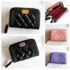 Women Luxury Designer Zipper small wallet young girl pink Small Wallet Korean Style Mini Purses High quality Sheepskin Designer Cards Holder wallet coin purse