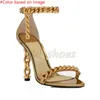 Pointy Lock Stiletto Shoes Padlock Tomlies fordlies Naked Sandals Shoes Hardware heel and key Woman Metal Women Heel Party Dress Dress Wedding heels Sandals