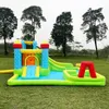 Exercices de football gonflables pour enfants maison gonflable avec château de toboggan et château de maison pour arrière-cour Fun Sports Water Park Jump Area Basketball Hoop Kid Birthday Party